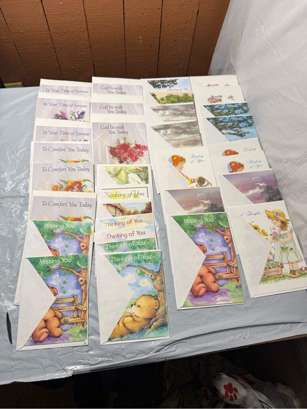 Vintage Greeting Cards of “Sympathy” with envelopes bundle of 33
